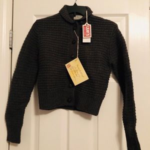 New Levi’s Vintage olive green button sweater